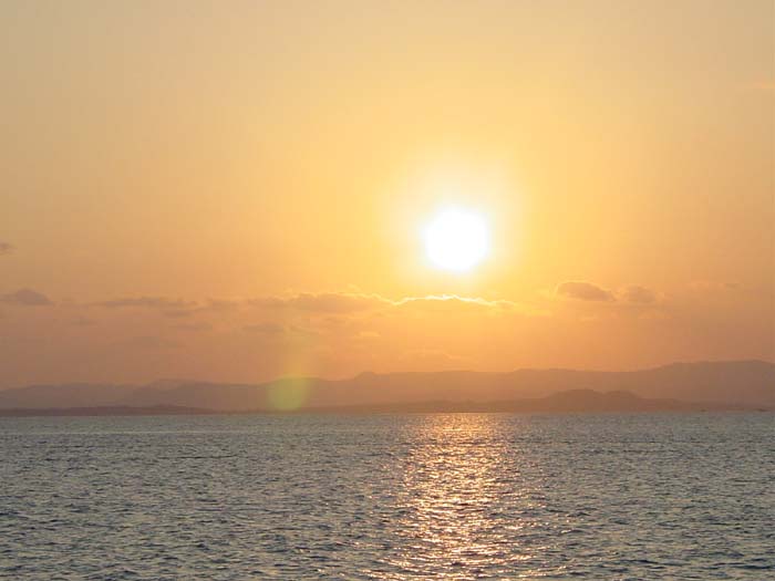 石垣島　観音崎から見た夕日
